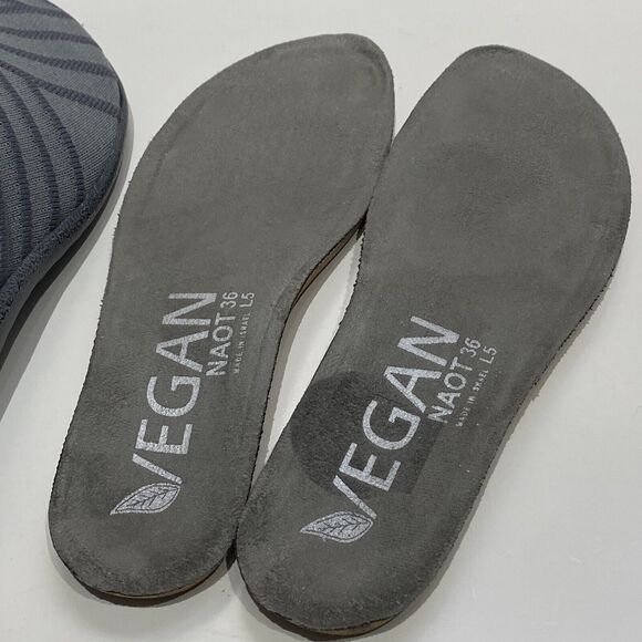 Naot Okahu Slate Gray Knit Slip-On Shoes Size EU 36 US 5-5.5 Vegan Comfort VGUC - Picture 4 of 8